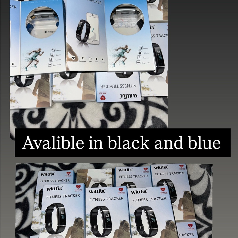 Black and Blue Fitness Tracker